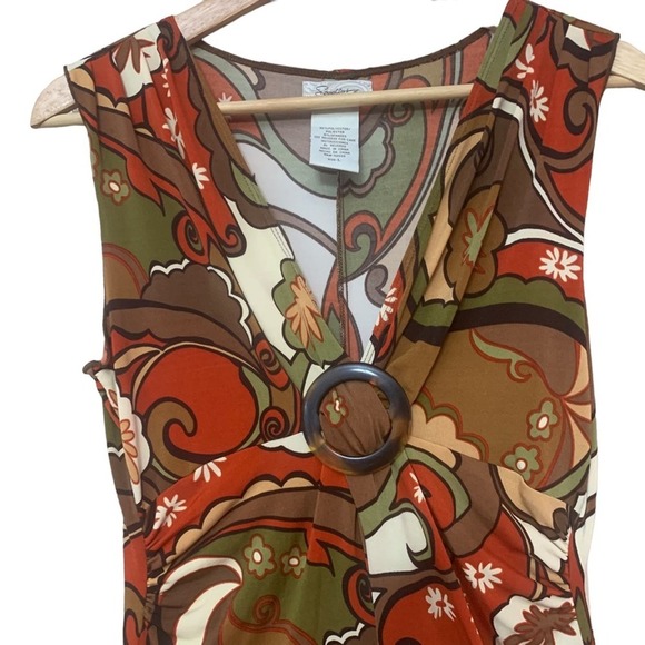 Vintage Speechless Large Flare Boho Dress Fairy core Paisley Empire waist - Picture 5 of 13